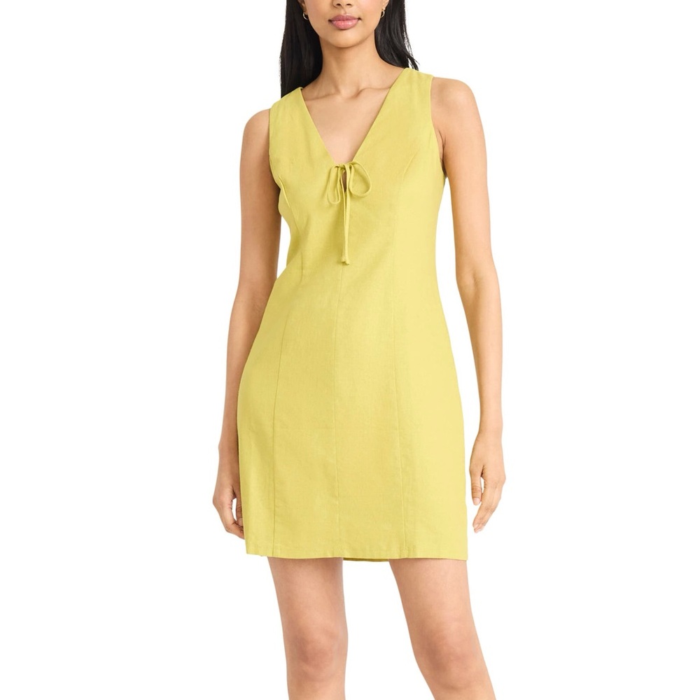 Donna Morgan Sleeveless Linen Blend Sheath Dress